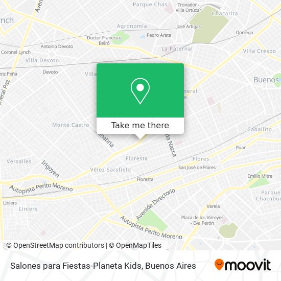 Salones para Fiestas-Planeta Kids map