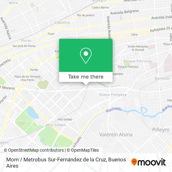 Mom / Metrobus Sur-Fernández de la Cruz map