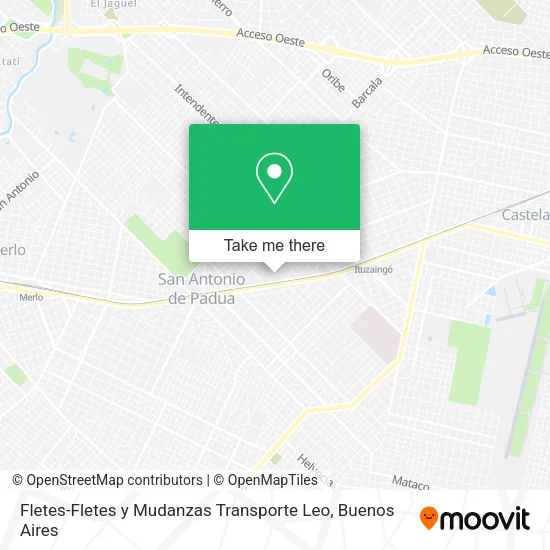 Mapa de Fletes-Fletes y Mudanzas Transporte Leo