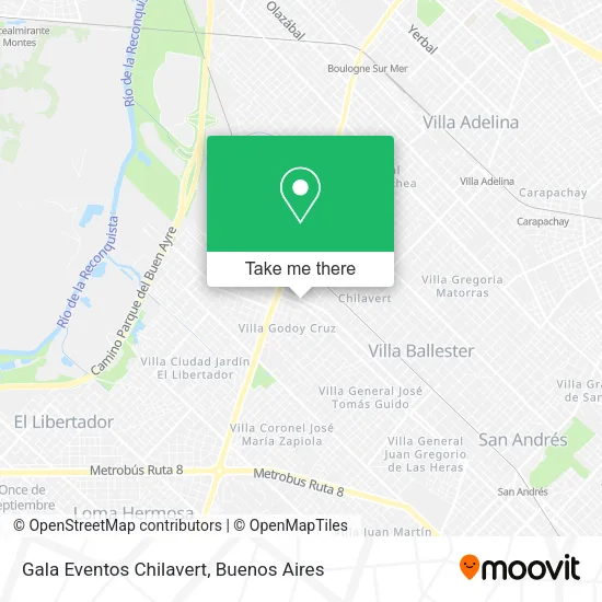 Gala Eventos Chilavert map