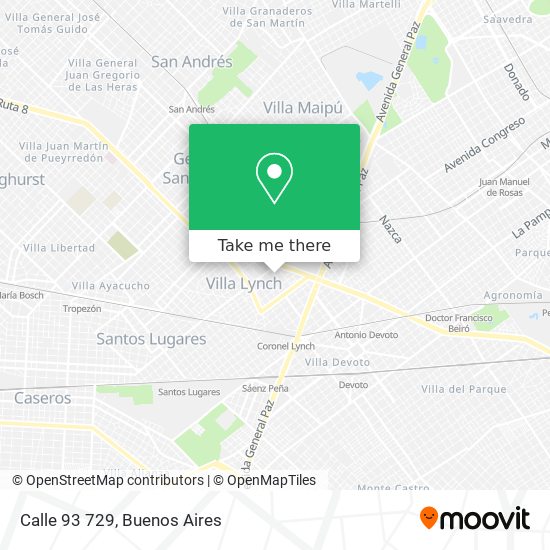 Calle 93 729 map