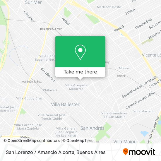 San Lorenzo / Amancio Alcorta map