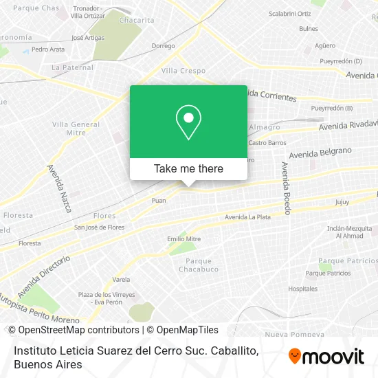 Mapa de Instituto Leticia Suarez del Cerro Suc. Caballito