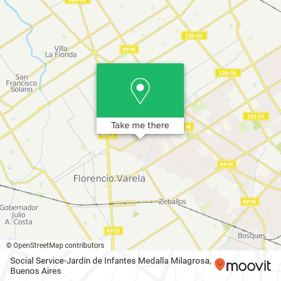 Social Service-Jardín de Infantes Medalla Milagrosa map