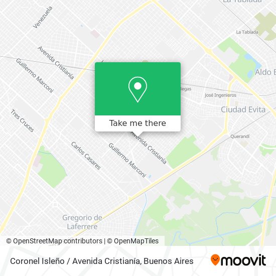 Coronel Isleño / Avenida Cristianía map