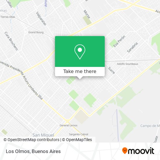 Los Olmos map