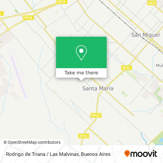 Rodrigo de Triana / Las Malvinas map