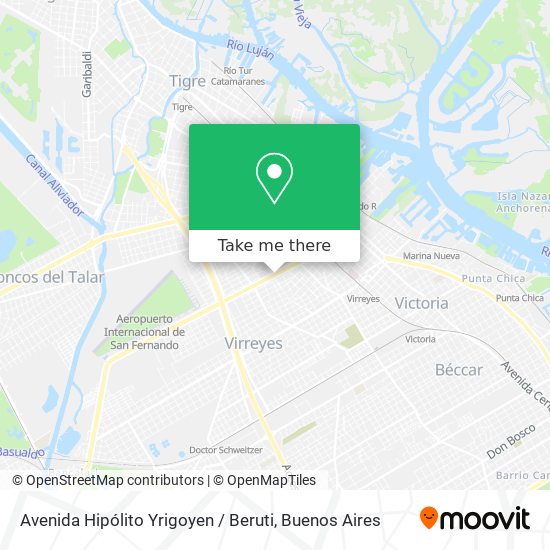 Mapa de Avenida Hipólito Yrigoyen / Beruti