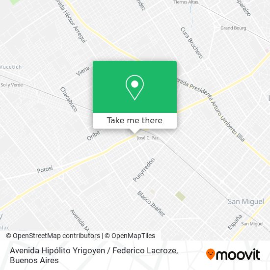 Avenida Hipólito Yrigoyen / Federico Lacroze map