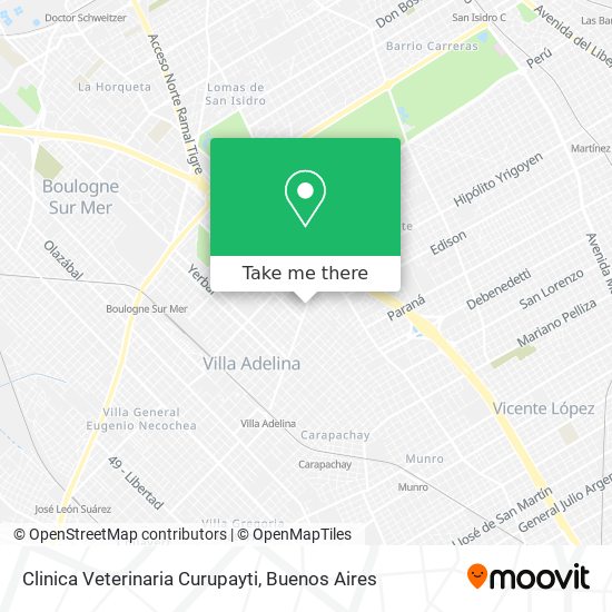 Mapa de Clinica Veterinaria Curupayti
