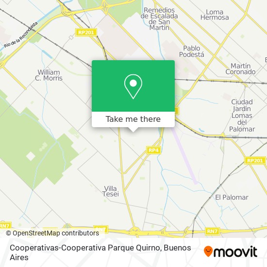 Cooperativas-Cooperativa Parque Quirno map