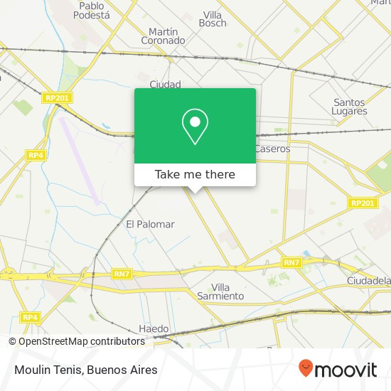 Moulin Tenis map