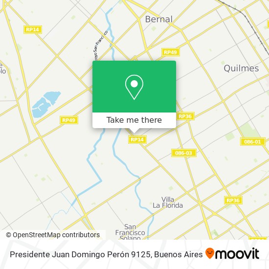 Presidente Juan Domingo Perón 9125 map