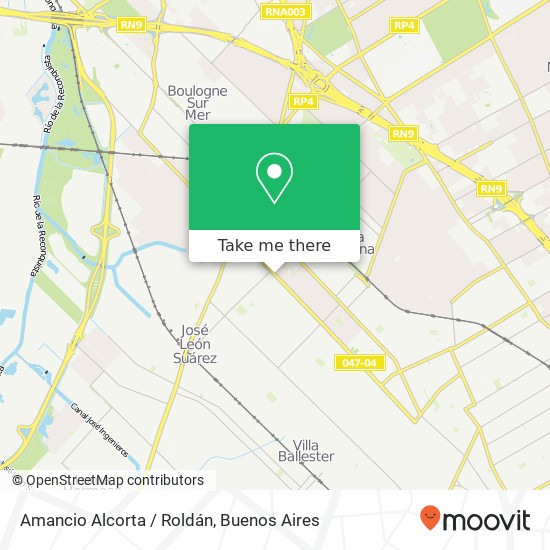 Amancio Alcorta / Roldán map