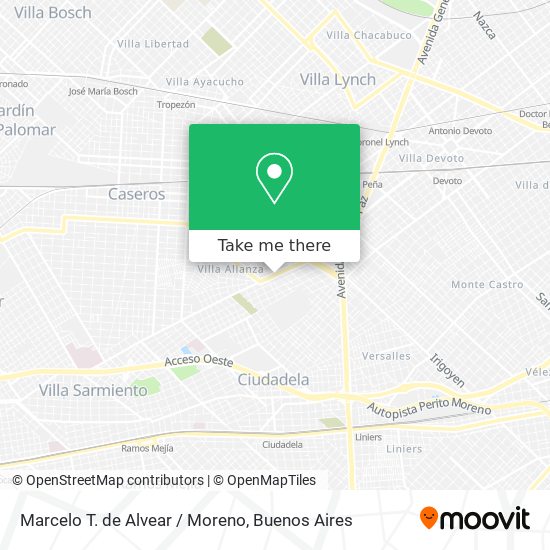 Marcelo T. de Alvear / Moreno map