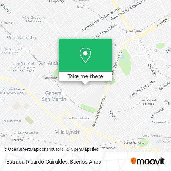 Estrada-Ricardo Güiraldes map