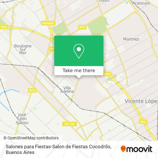 Salones para Fiestas-Salon de Fiestas Cocodrilo map