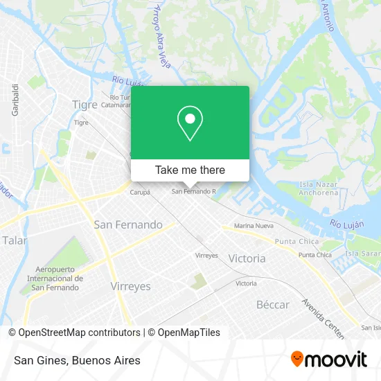 San Gines map