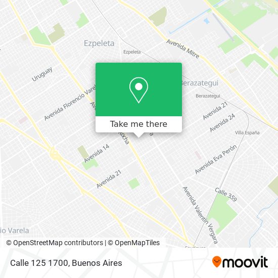 Calle 125 1700 map