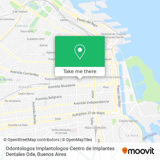 Mapa de Odontologos Implantologos-Centro de Implantes Dentales Ode