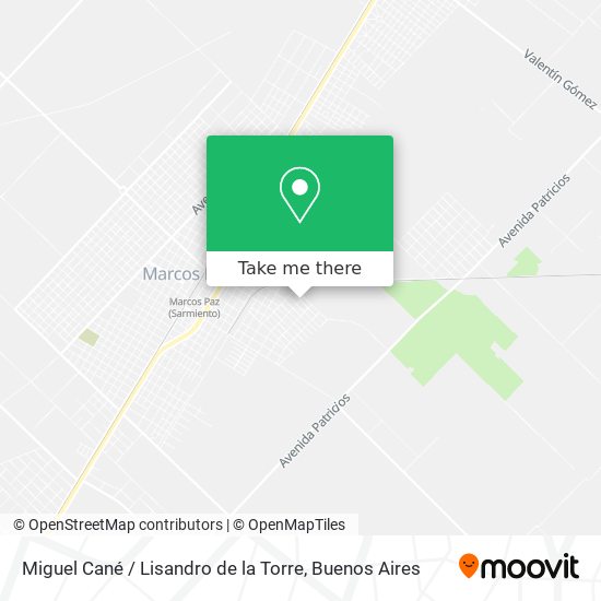 Miguel Cané / Lisandro de la Torre map