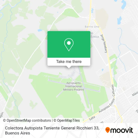Mapa de Colectora Autopista Teniente General Ricchieri 33