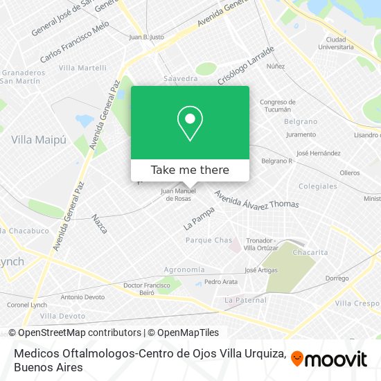 Medicos Oftalmologos-Centro de Ojos Villa Urquiza map