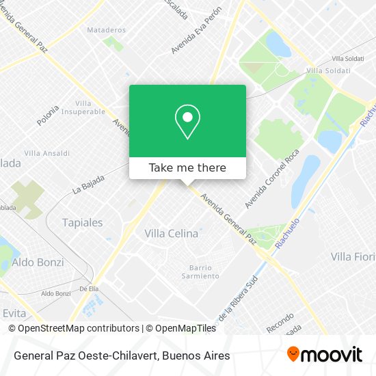 General Paz Oeste-Chilavert map