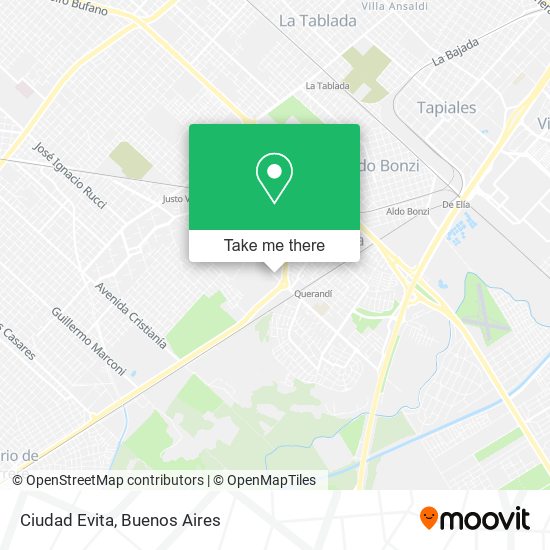 Ciudad Evita map