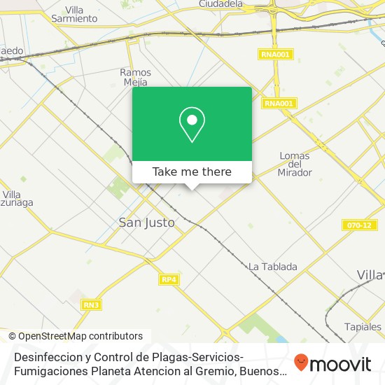 Mapa de Desinfeccion y Control de Plagas-Servicios-Fumigaciones Planeta Atencion al Gremio