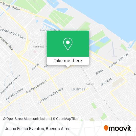 Mapa de Juana Felisa Eventos