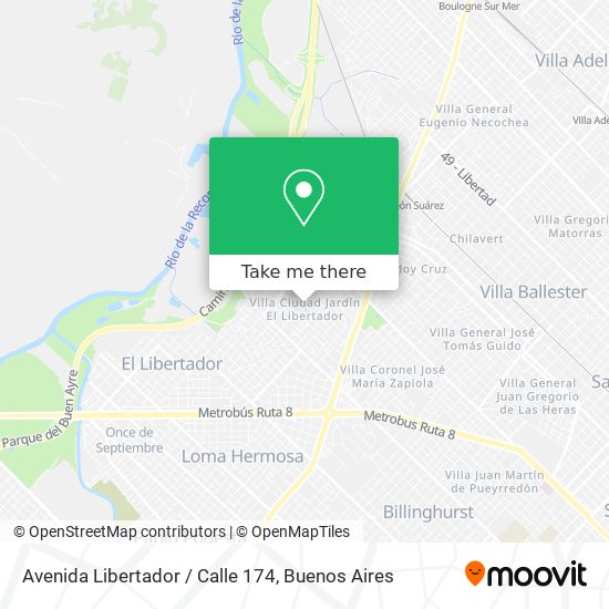Avenida Libertador / Calle 174 map