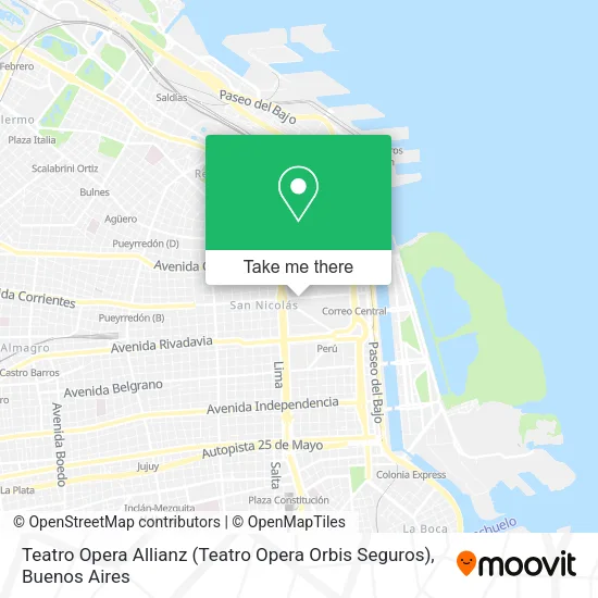 Mapa de Teatro Opera Allianz (Teatro Opera Orbis Seguros)
