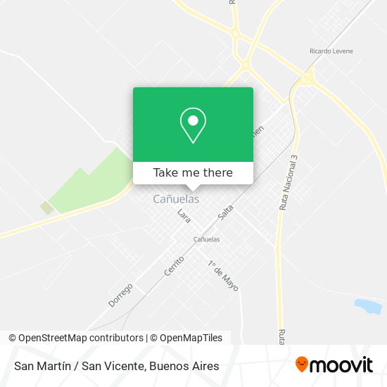 San Martín / San Vicente map