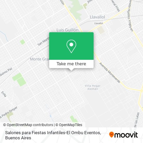 Mapa de Salones para Fiestas Infantiles-El Ombu Eventos