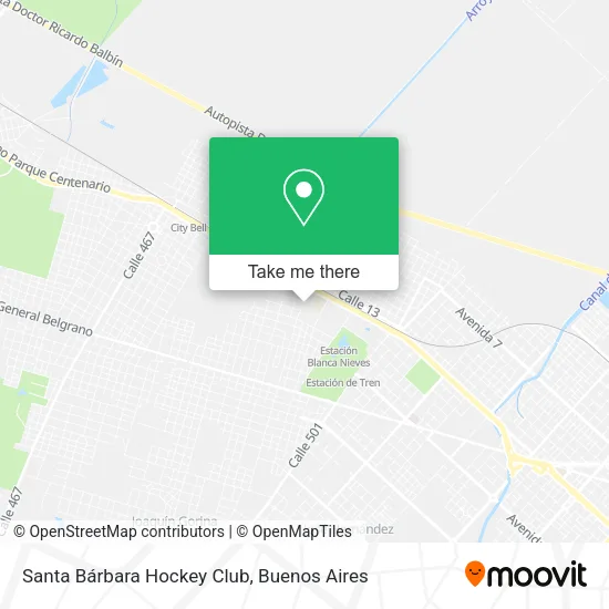 Mapa de Santa Bárbara Hockey Club