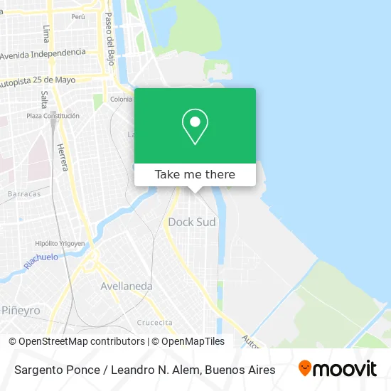 Sargento Ponce / Leandro N. Alem map