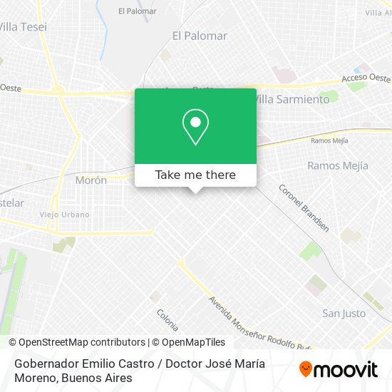 Gobernador Emilio Castro / Doctor José María Moreno map