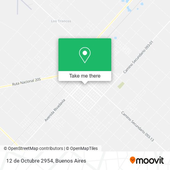 Mapa de 12 de Octubre 2954