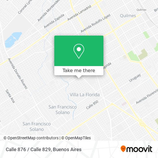 Calle 876 / Calle 829 map