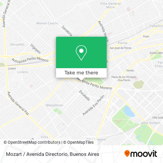 Mozart / Avenida Directorio map