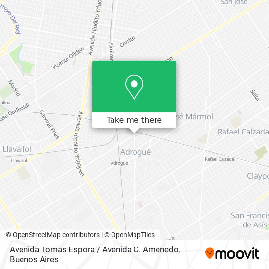 Mapa de Avenida Tomás Espora / Avenida C. Amenedo