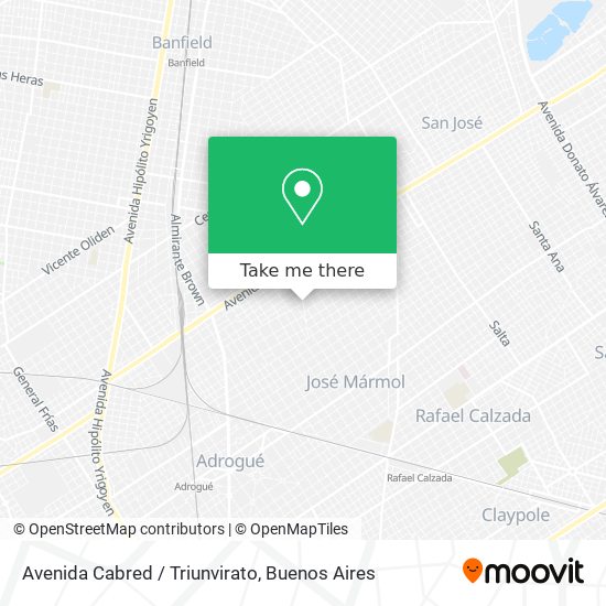 Avenida Cabred / Triunvirato map