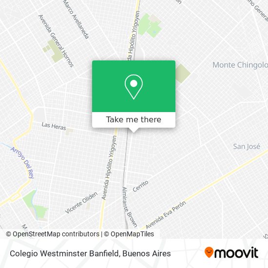 Colegio Westminster Banfield map