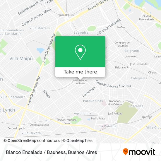 Blanco Encalada / Bauness map