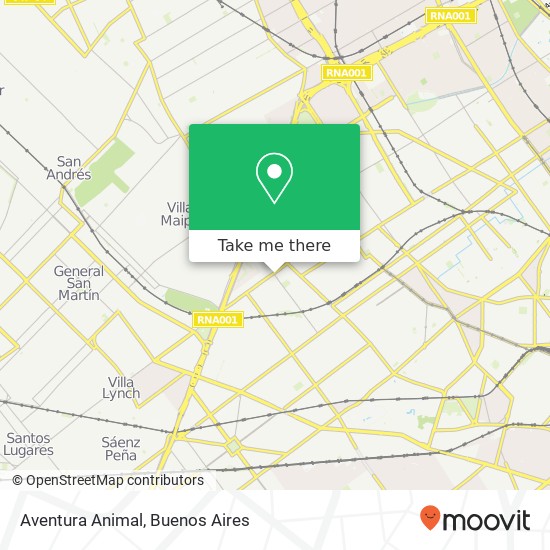 Aventura Animal map