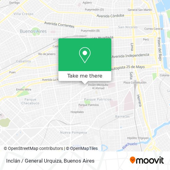 Inclán / General Urquiza map