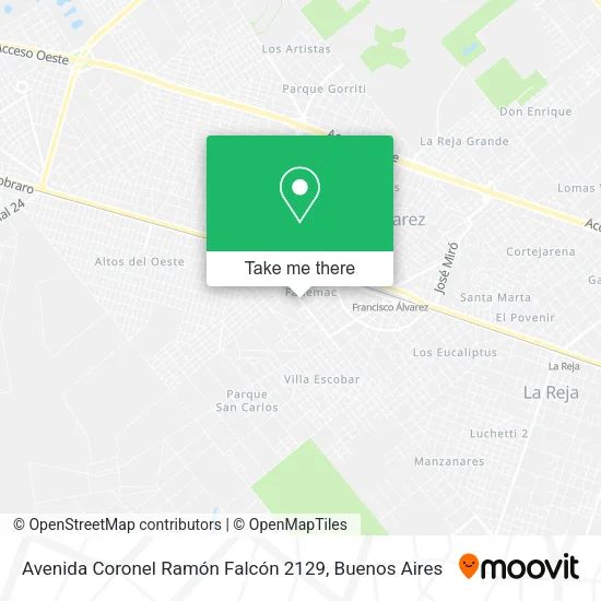 Mapa de Avenida Coronel Ramón Falcón 2129