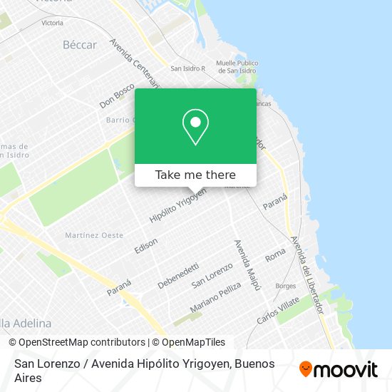 San Lorenzo / Avenida Hipólito Yrigoyen map