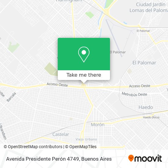 Mapa de Avenida Presidente Perón 4749